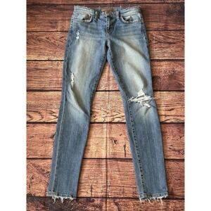 Joe's Jeans Skinny Ankle Distressed Blue Jeans Size 25‎